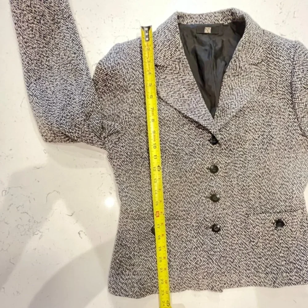 ARMI Size 8 Roxi Blazer Wool Blend Tweed Button Up Coat Jacket - Picture 11 of 13